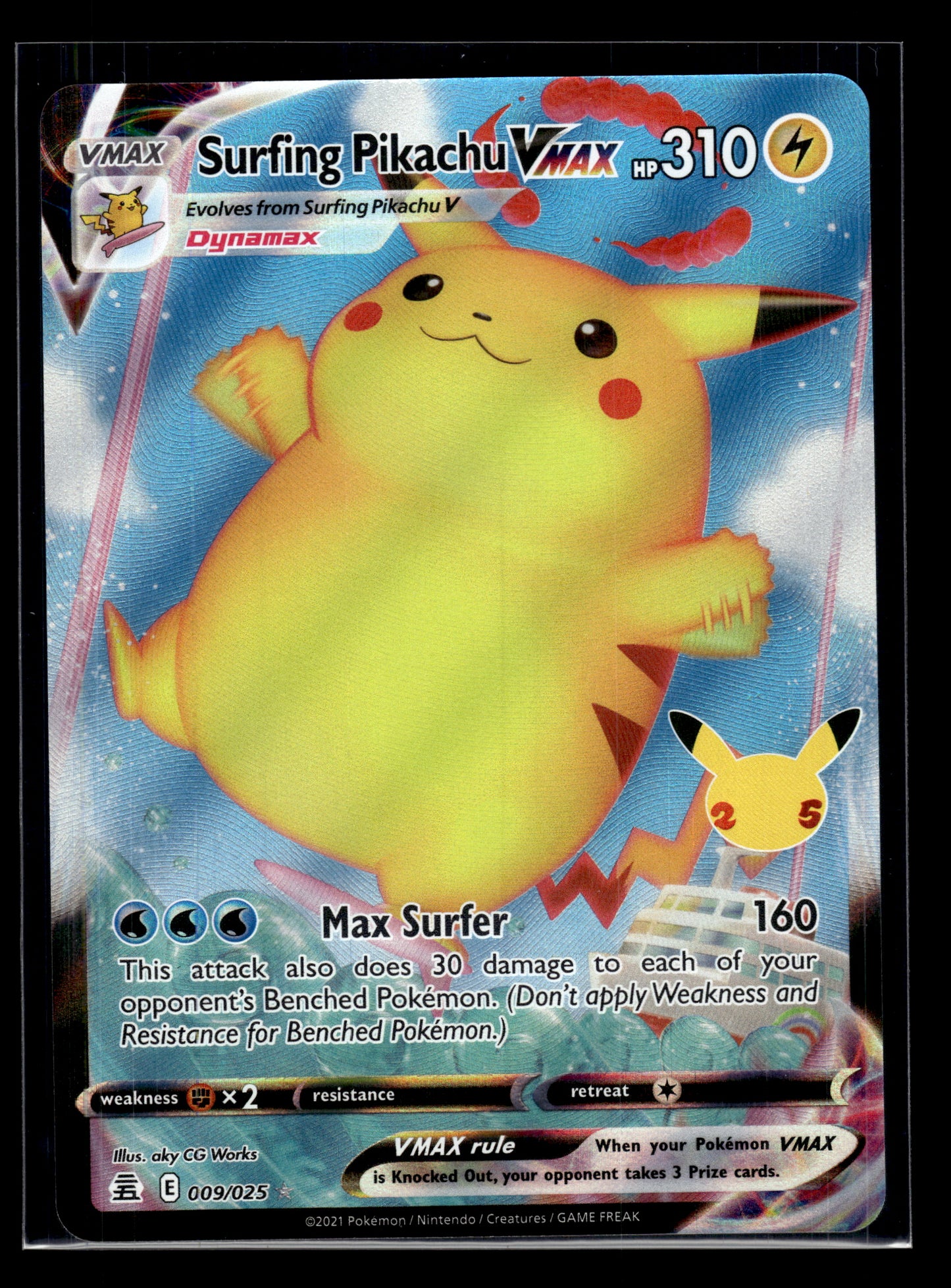 Surfing Pikachu VMAX #009/025 Celebrations VLP