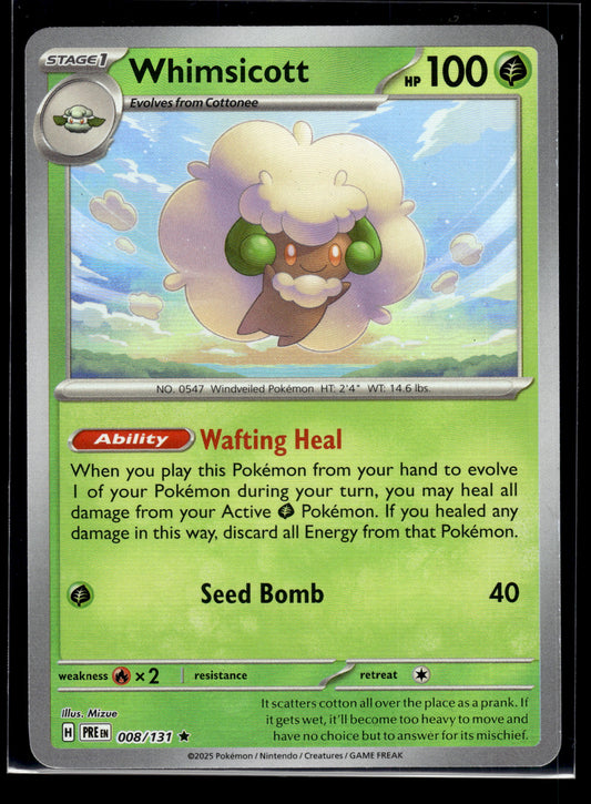 Whimsicott (Master Ball) #008/131 Prismatic Evolutions LP