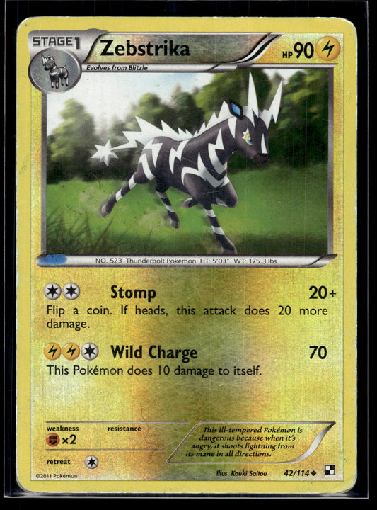 Zebstrika #42/114 Reverse Holo Black and White HP