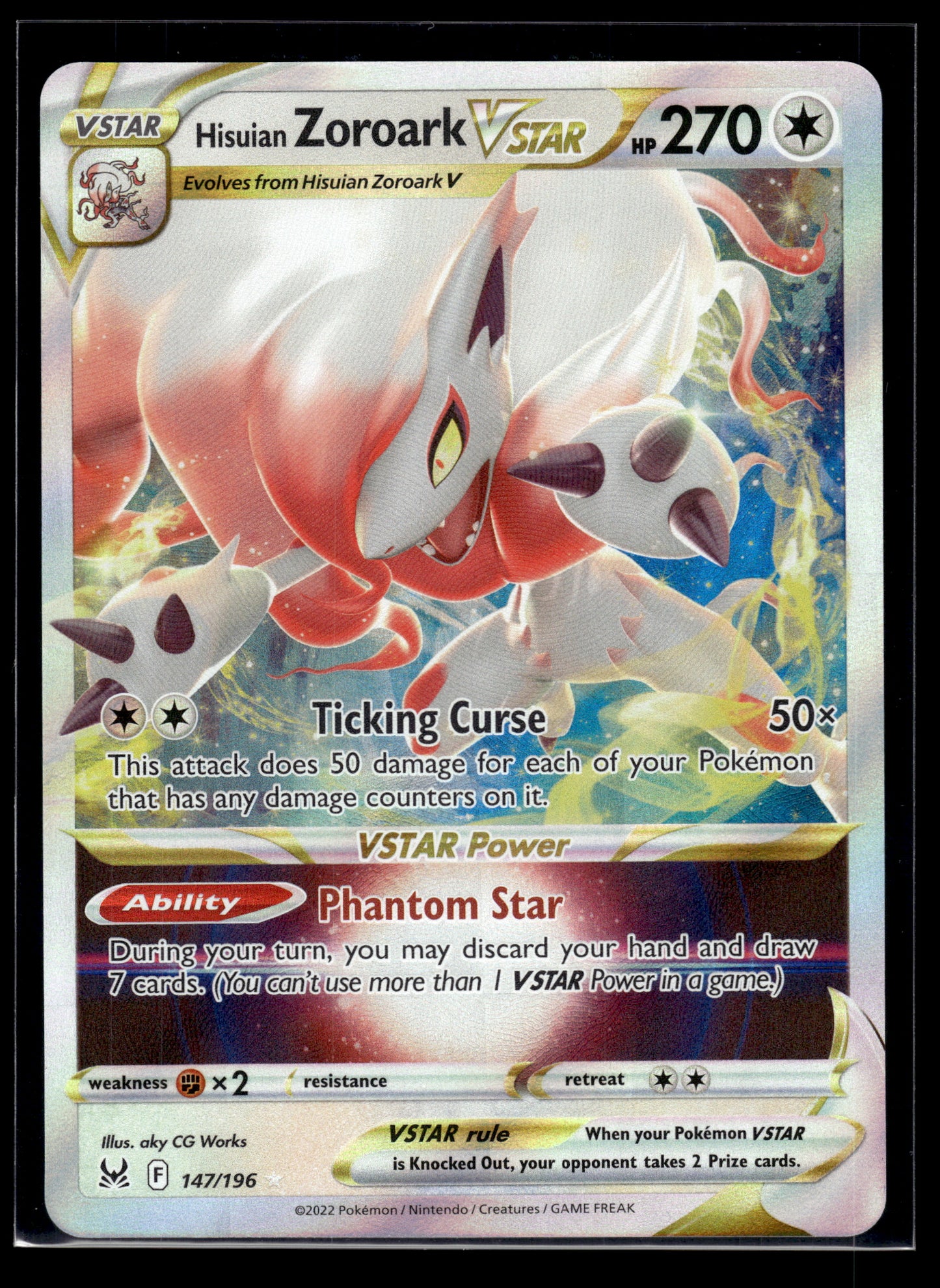 Hisuian Zoroark VSTAR #147/196 Lost Origin VLP