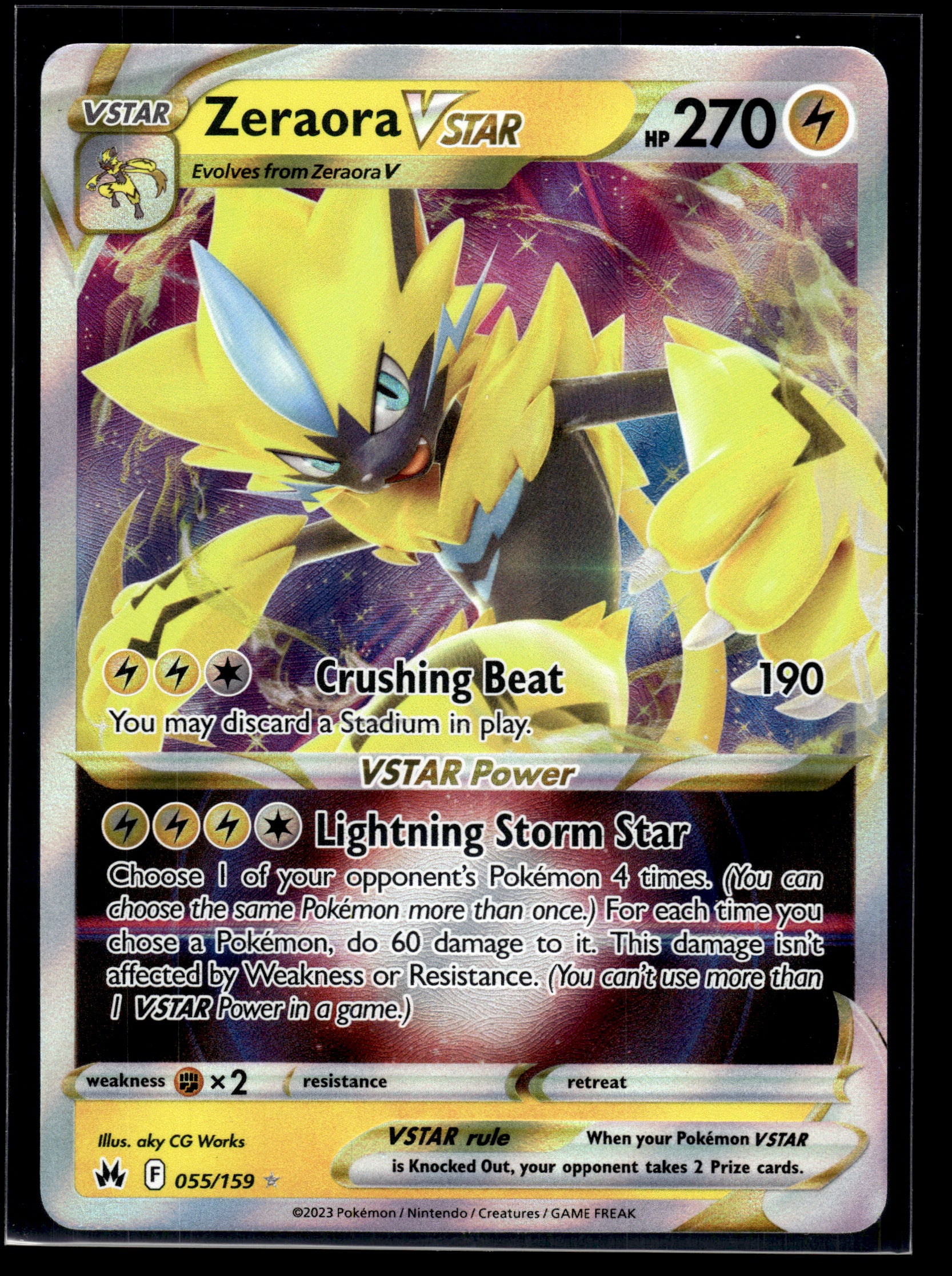 Zeraora VSTAR #055/159 Crown Zenith NM