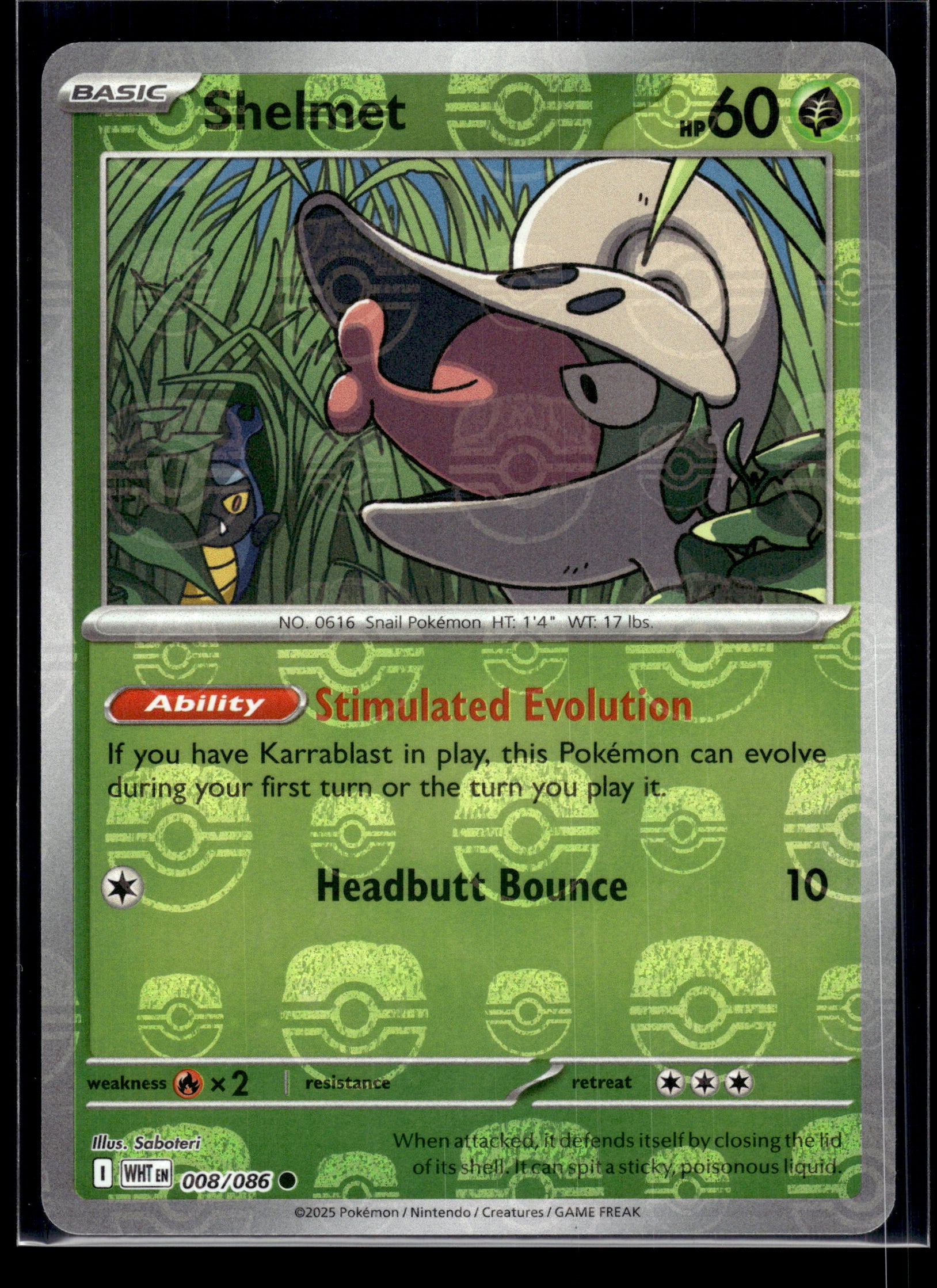 Shelmet (Master Ball) #008/086 White Flare LP