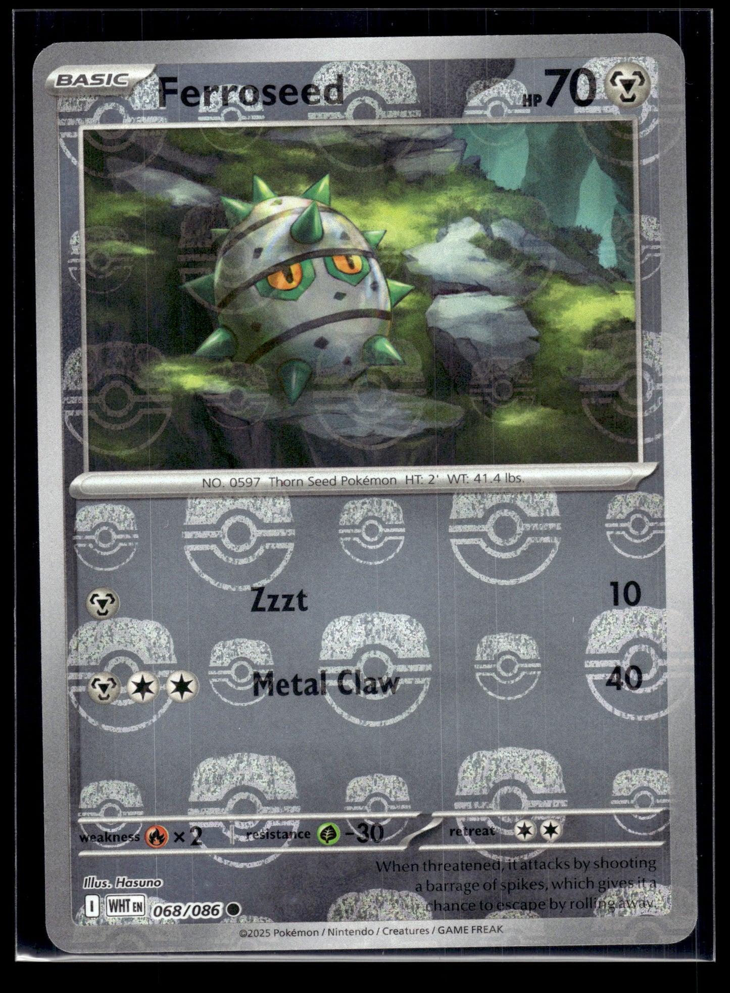 Ferroseed (Master Ball) #068/086 White Flare LP