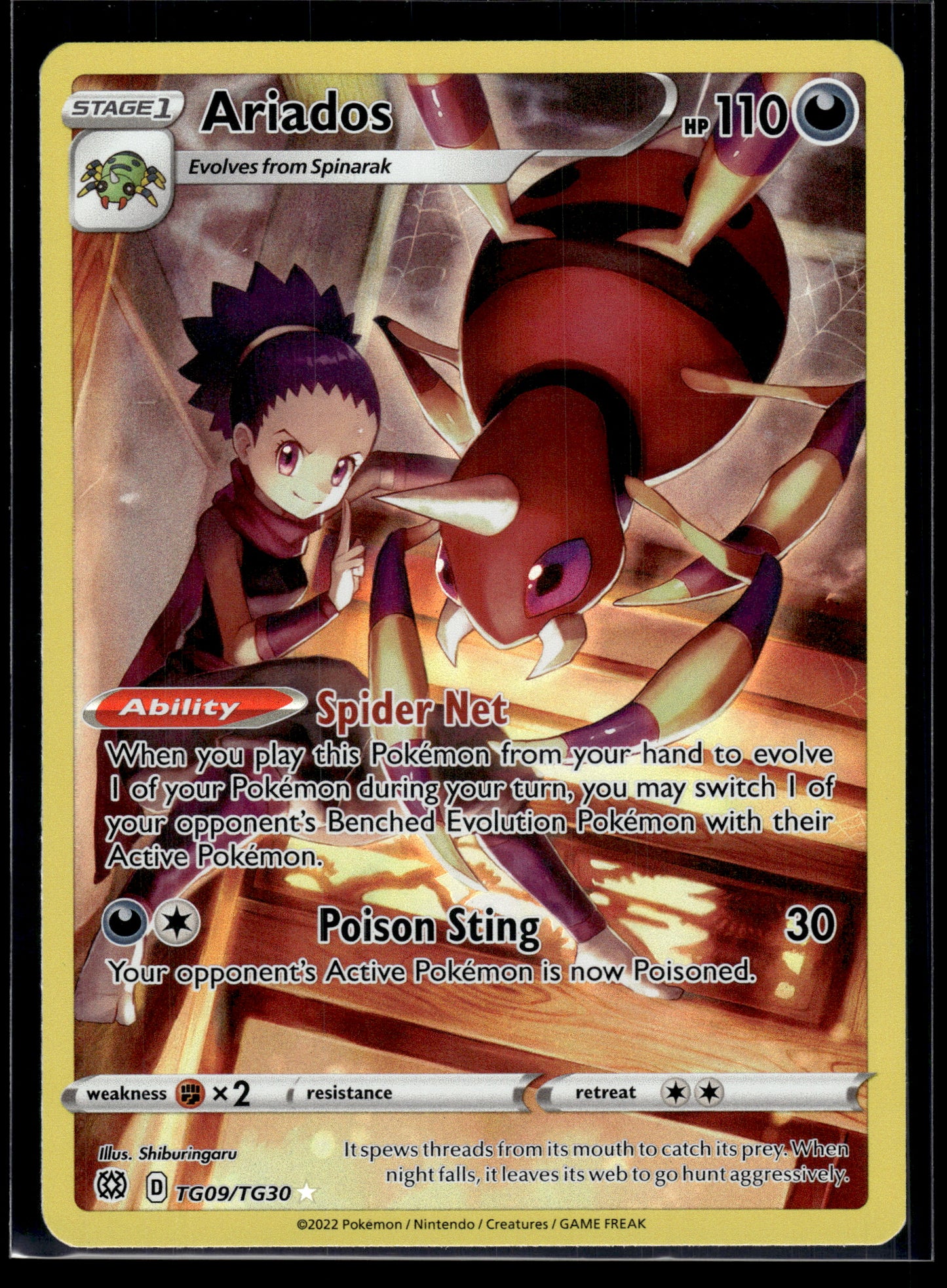 Ariados #TG09/TG30 Brilliant Stars Trainer Gallery LP