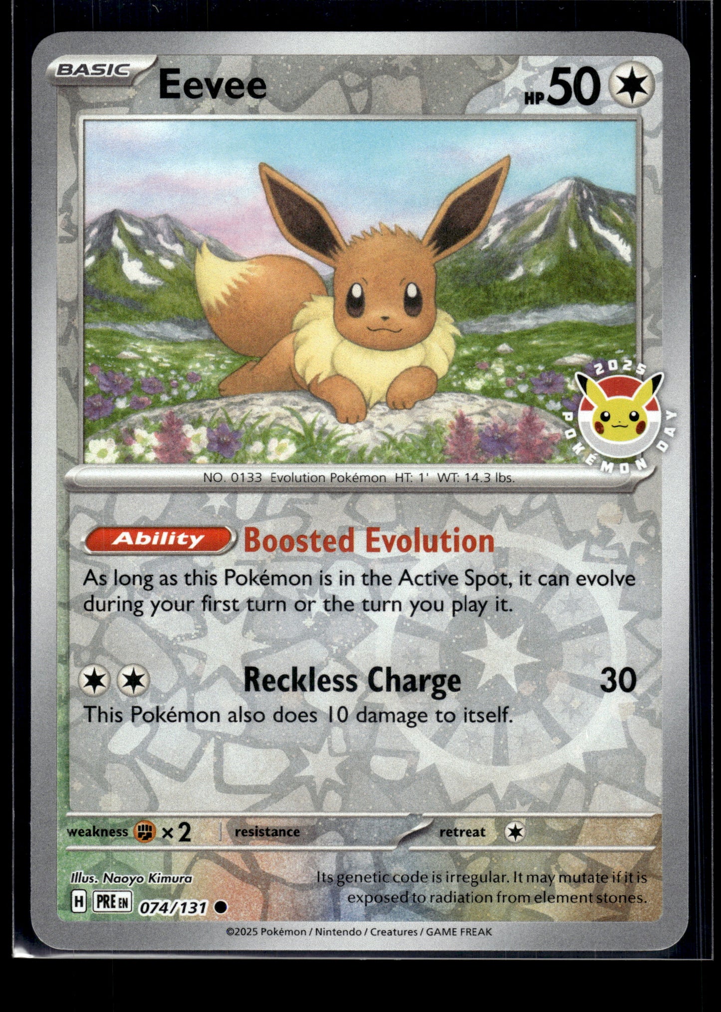 Eevee #074/131 (2025 Pokemon Day STAMPED) Miscellaneous Cards & Products NM