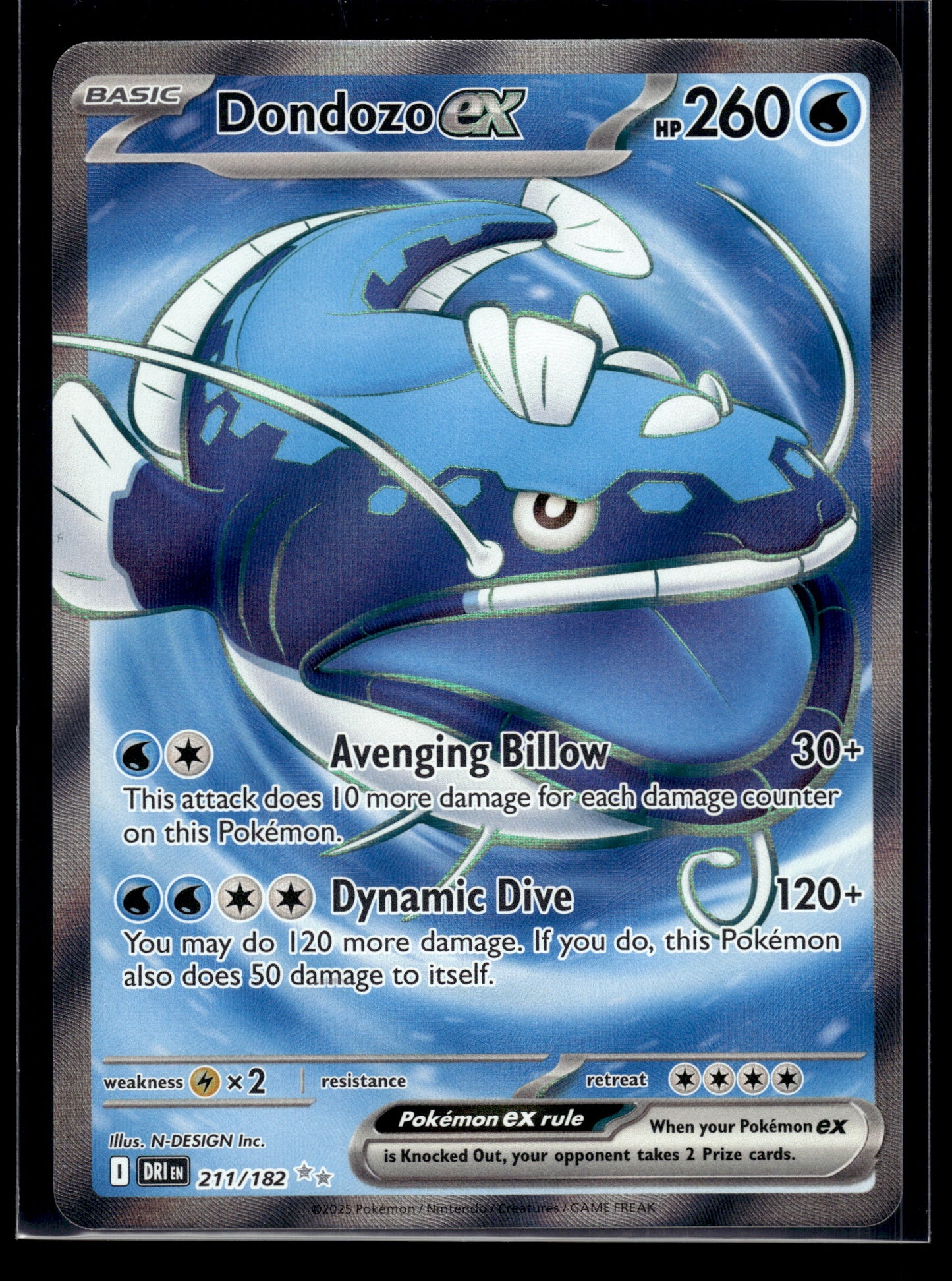 Dondozo ex #211/182 Destined Rivals NM