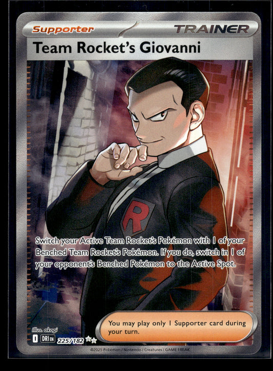 Team Rocket's Giovanni #225/182 Destined Rivals VLP