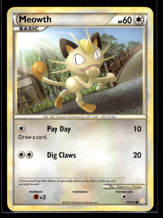 Meowth #75/123 HeartGold SoulSilver MP