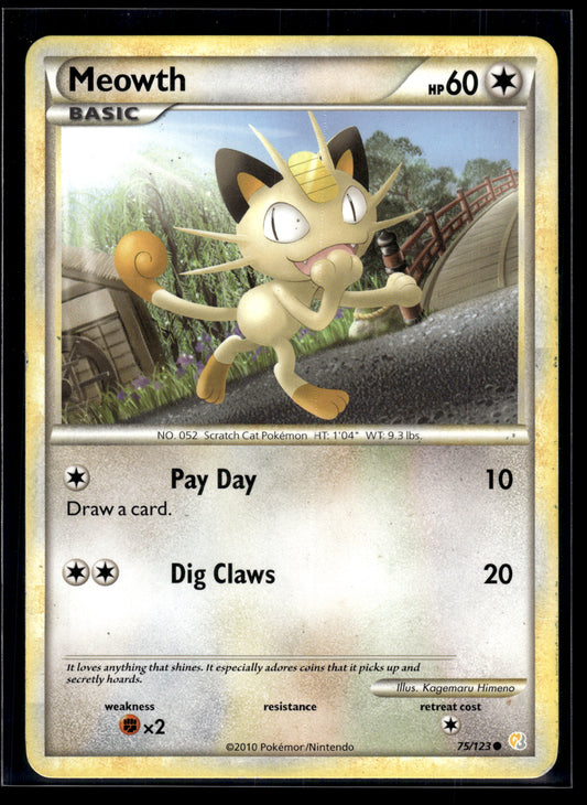 Meowth #75/123 HeartGold SoulSilver MP