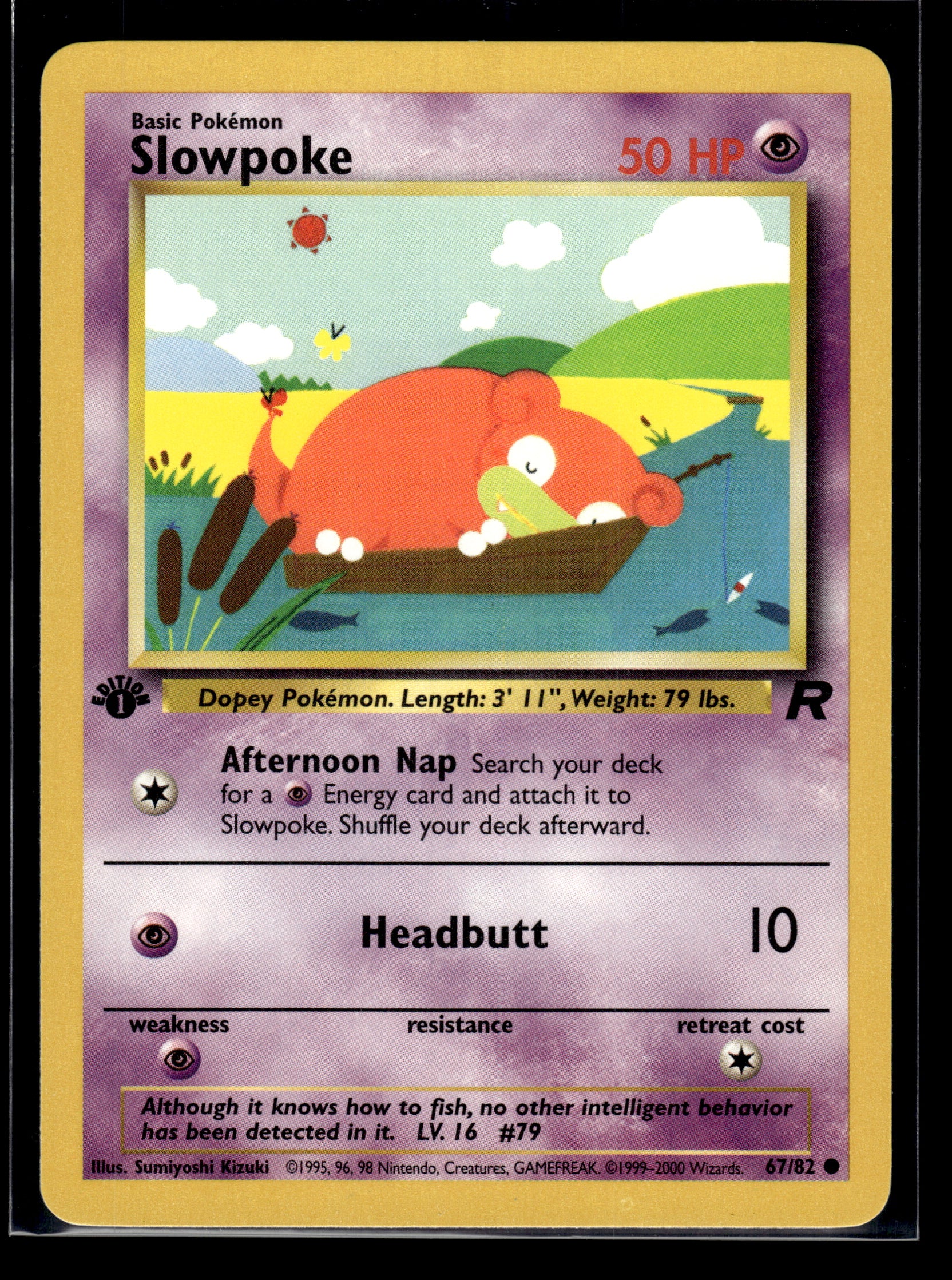 Slowpoke #67/82 1st Edition Team Rocket LP