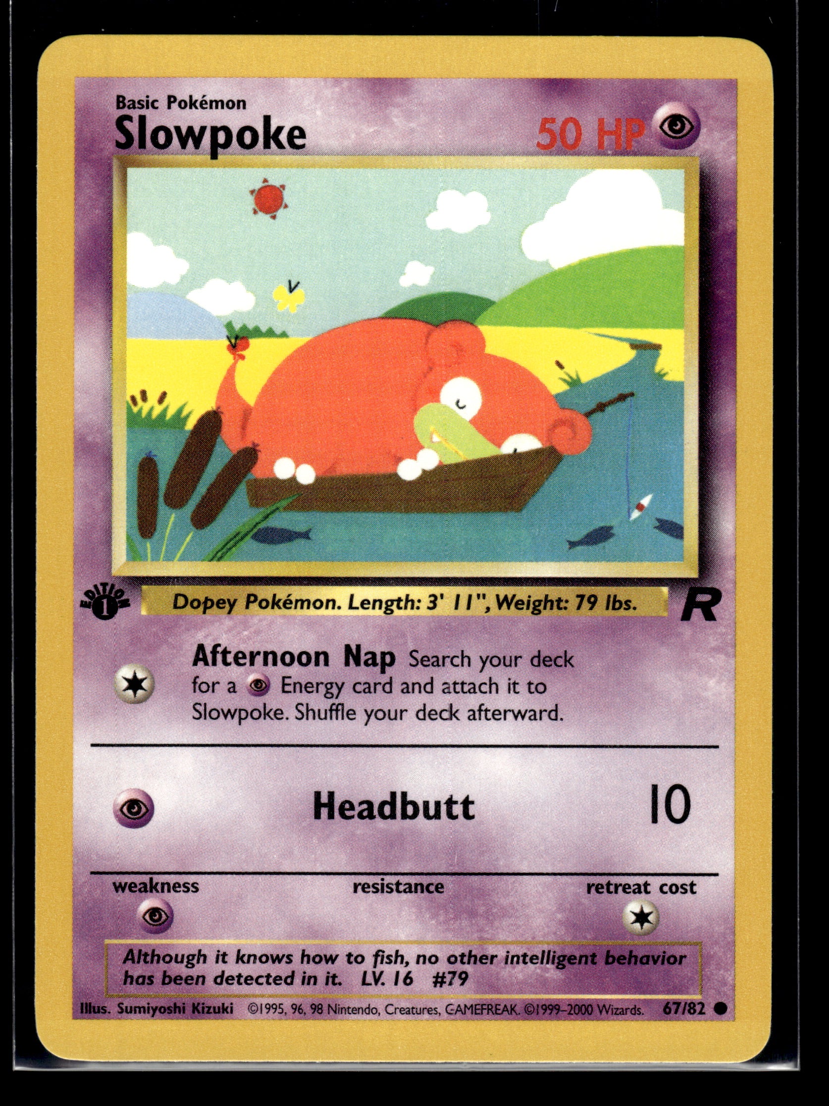 Slowpoke #67/82 1st Edition Team Rocket LP