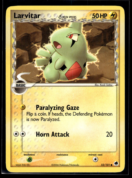 Larvitar (Delta Species) #52/101 Dragon Frontiers LP