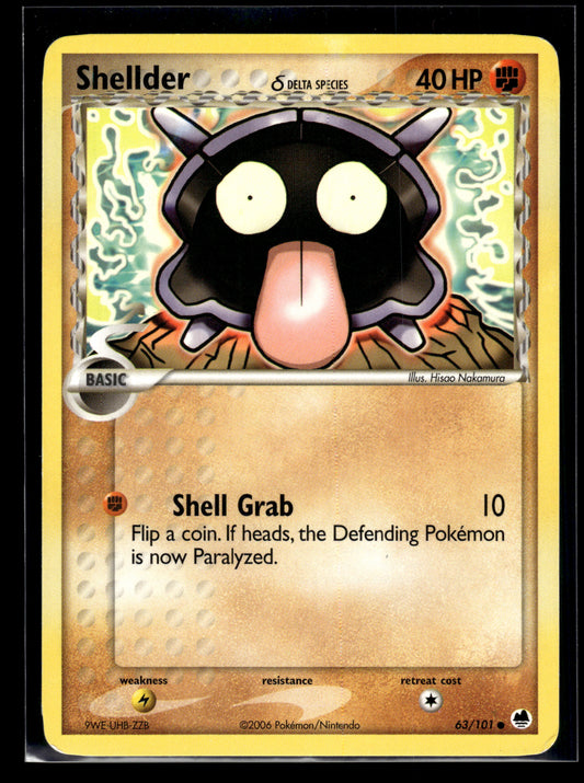 Shellder (Delta Species) #63/101 Dragon Frontiers LP