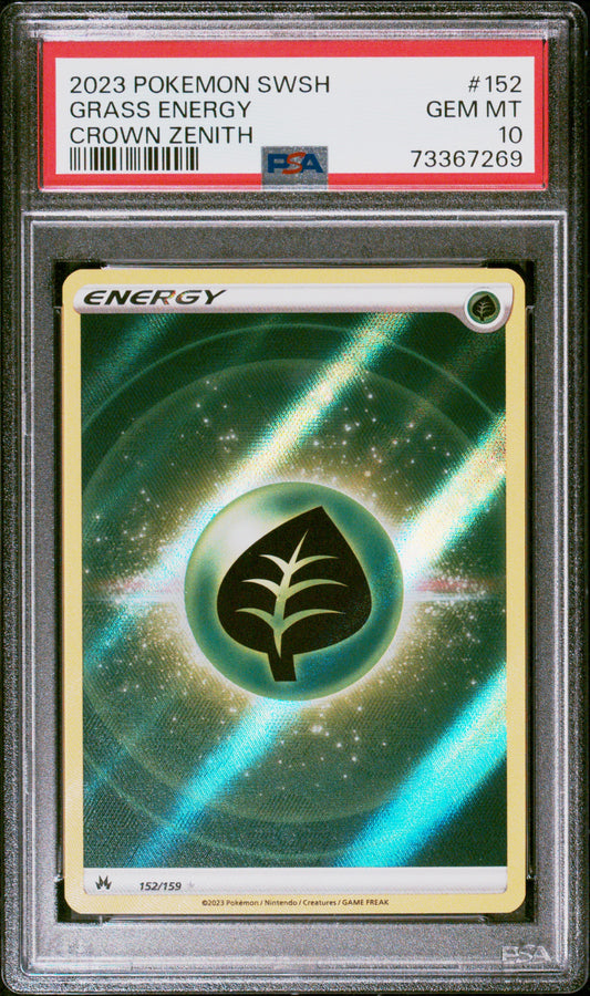 PSA 10 Grass Energy #152 Crown Zenith