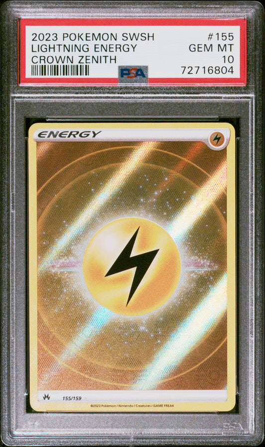 PSA 10 Lightning Energy #155 Crown Zenith