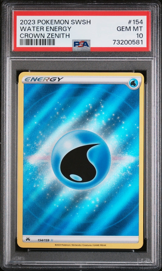PSA 10 Water Energy #154 Crown Zenith