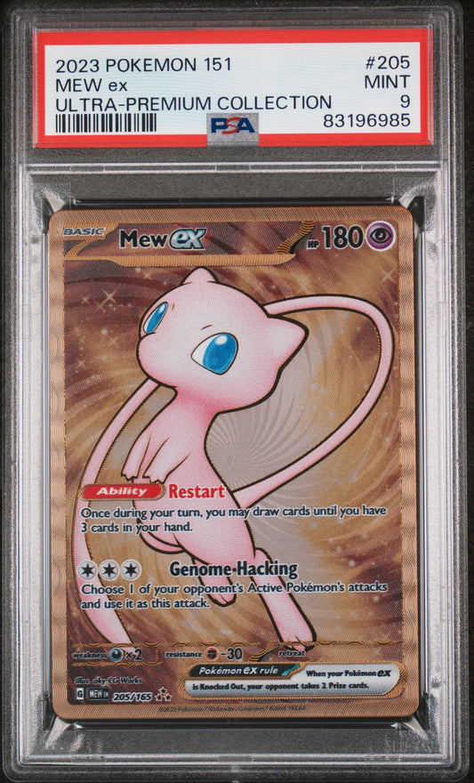 PSA 9 Mew ex #205 Metal 151 UPC Promo