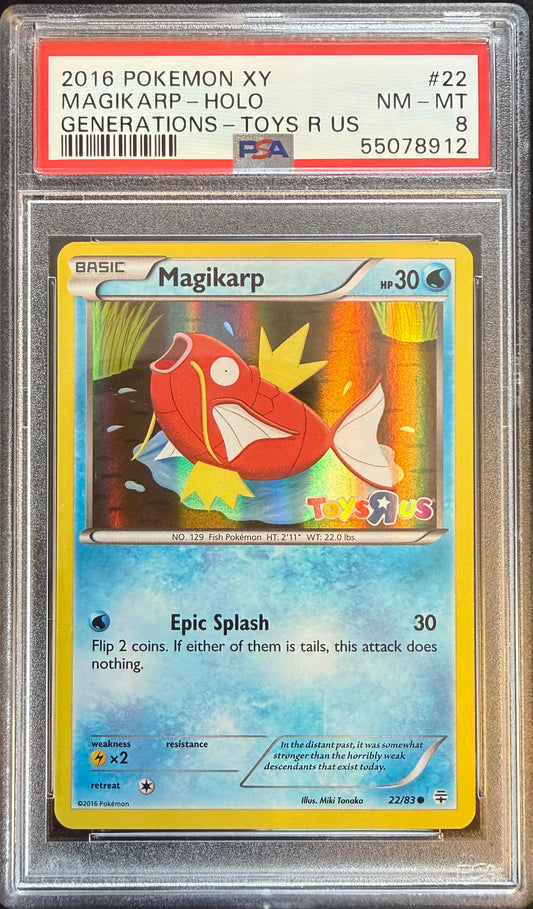 PSA 8 Magikarp #22 STAMPED Toys-R-Us Promo Generations