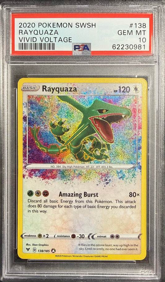 PSA 10 Rayquaza #138 Vivid Voltage