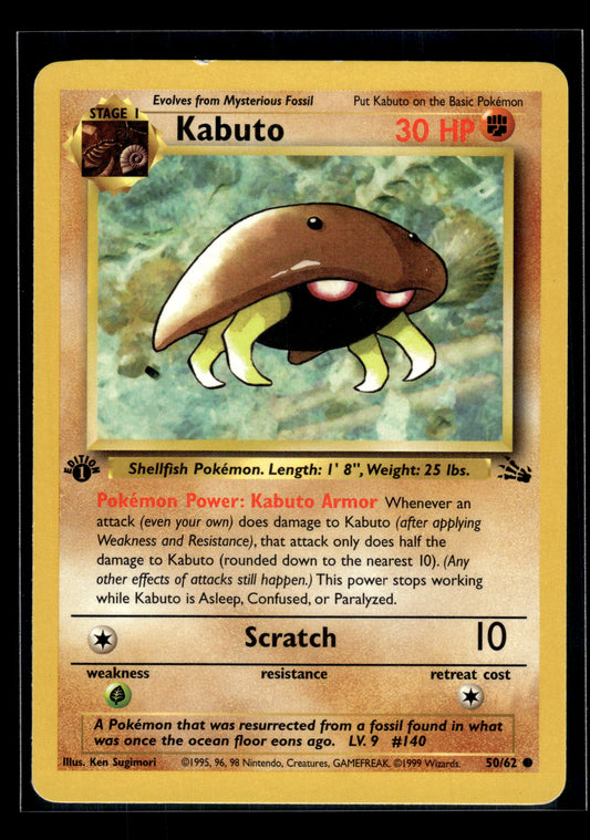 Kabuto #50/62 1st Edition Fossil MP