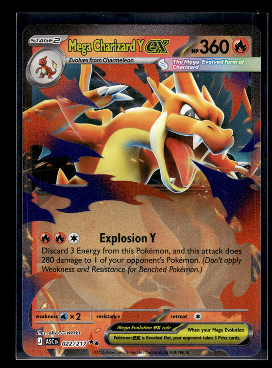 Mega Charizard Y ex #022/217 Ascended Heroes NM