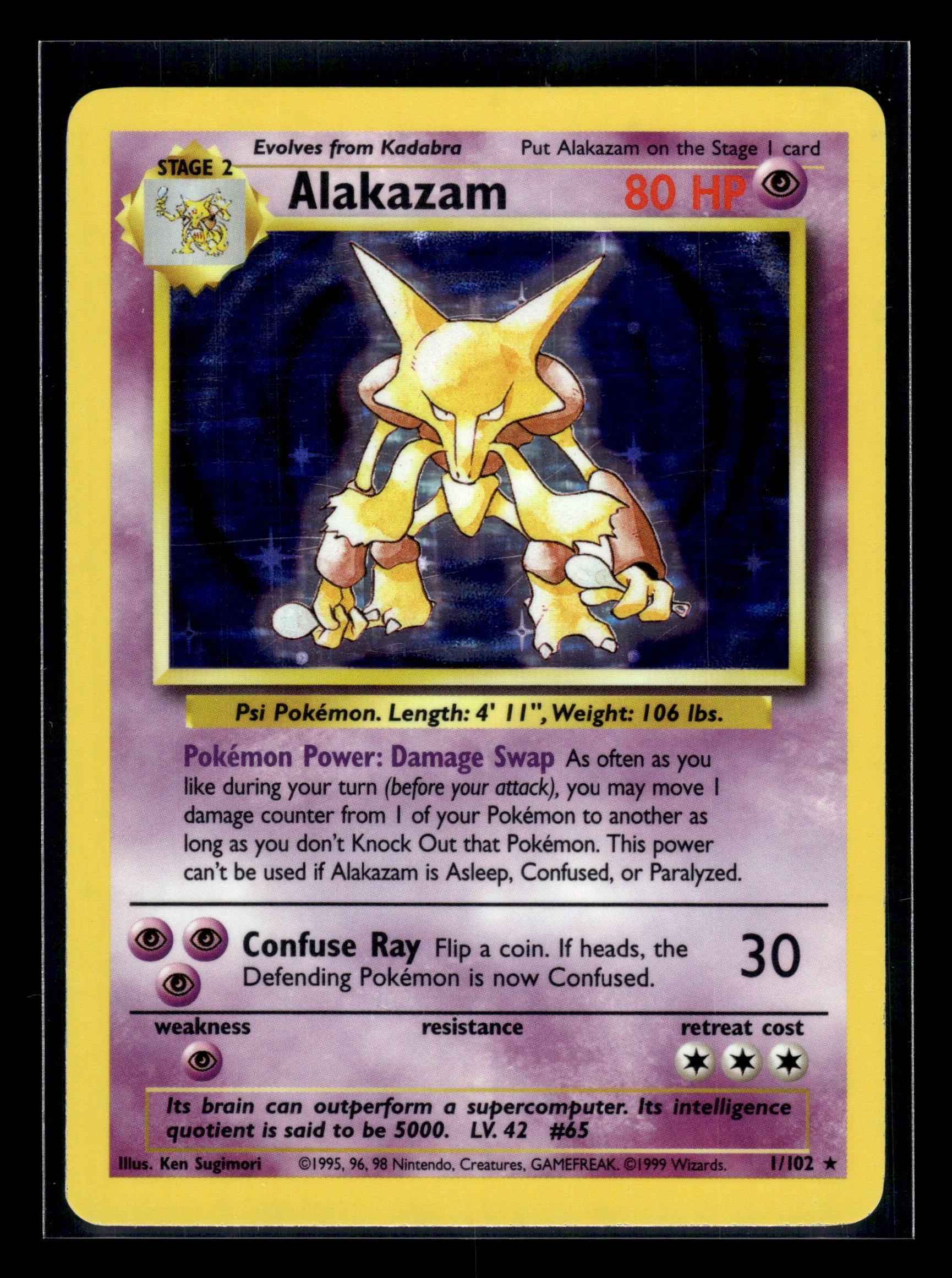 Alakazam #001/102 Base Set LP
