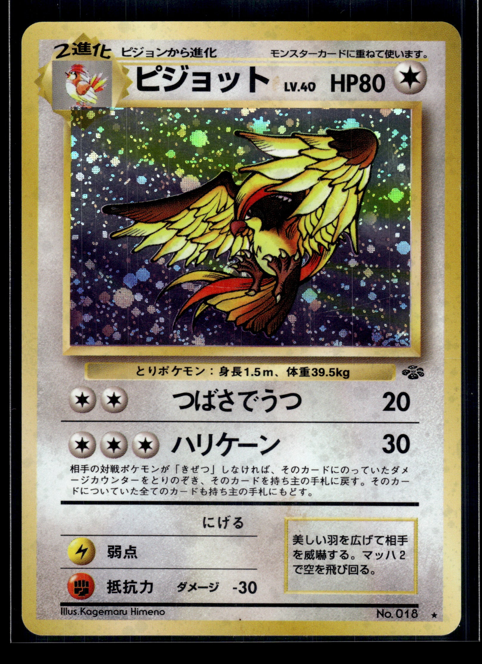 Pidgeot #18 Japanese Jungle MP