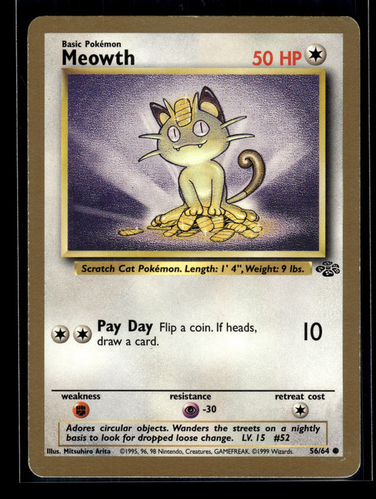 Meowth #56/64 Gold Border Jungle MP
