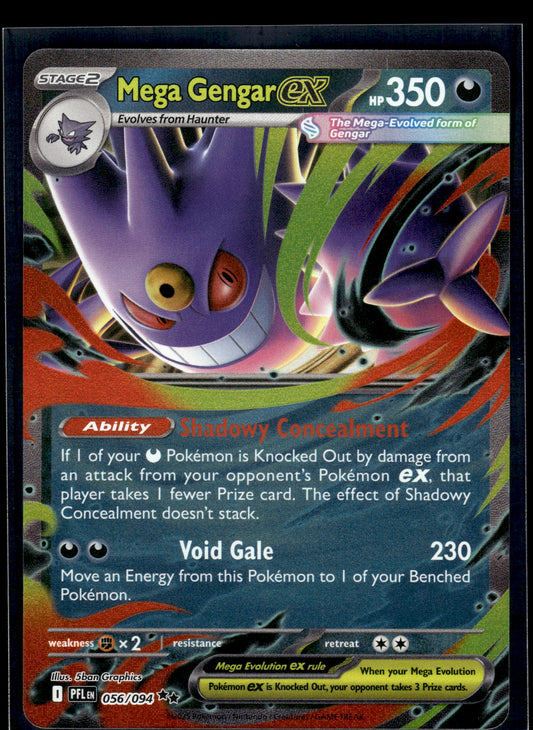 Mega Gengar ex #056/094 Phantasmal Flames NM