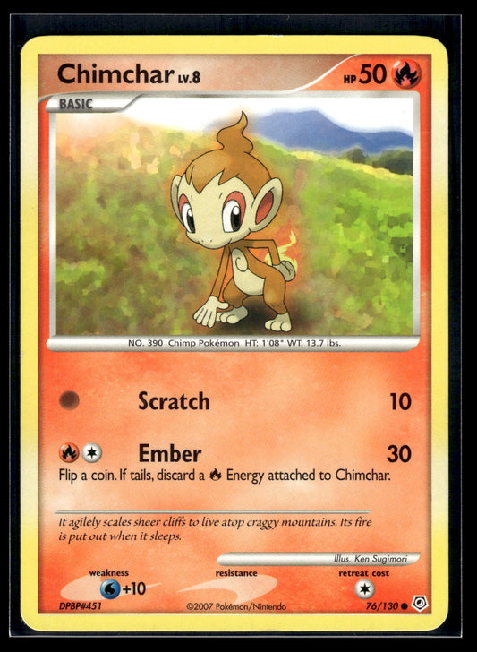 Chimchar #76/130 Diamond and Pearl LP