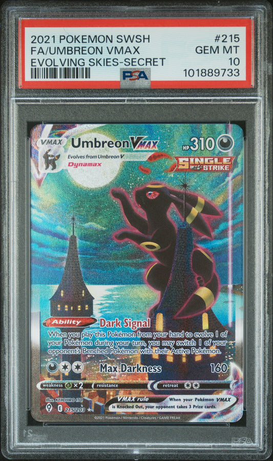 PSA 10 Umbreon VMAX #215 Evolving Skies