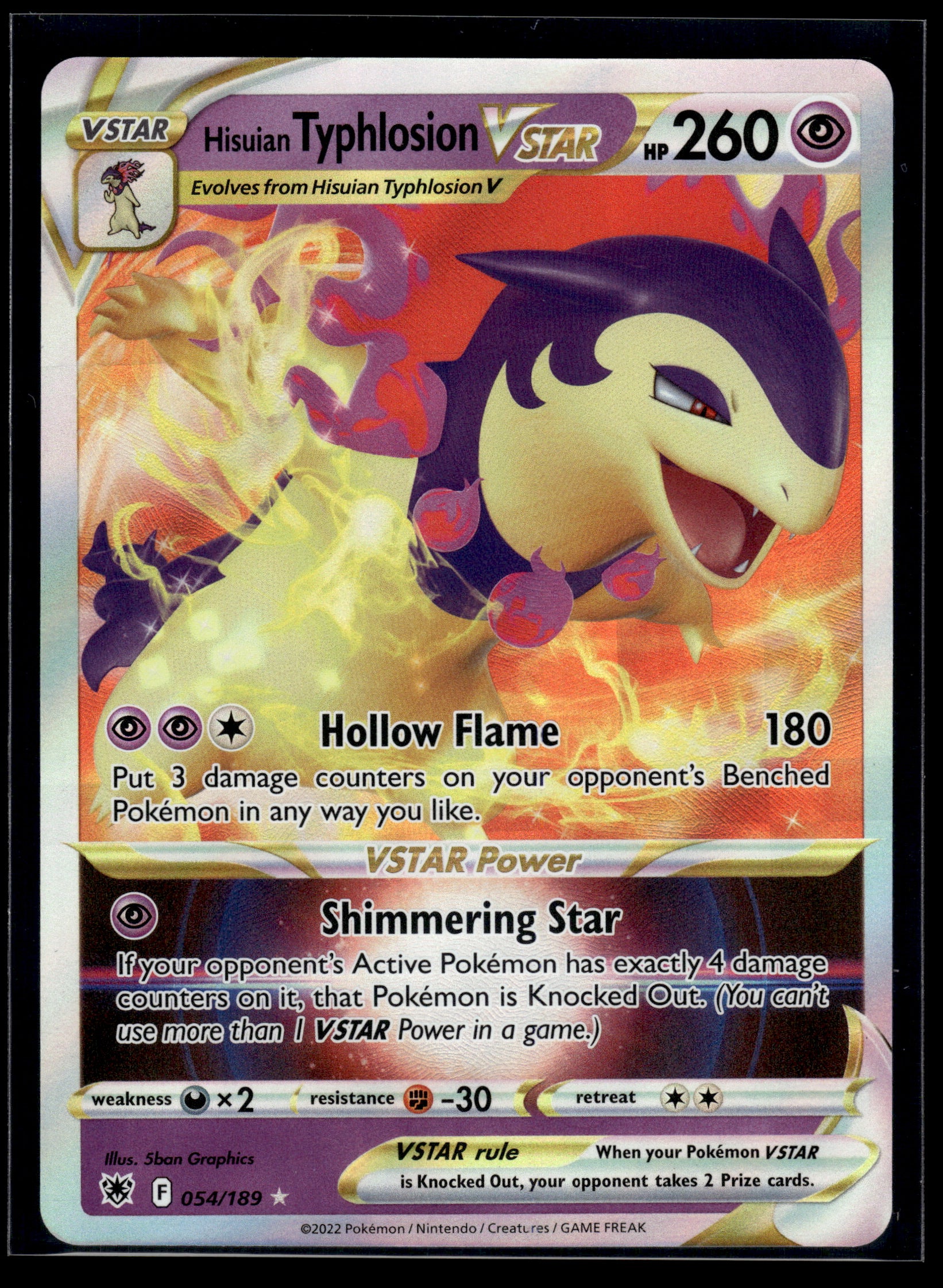 Hisuian Typhlosion VSTAR #054/189 Astral Radiance NM