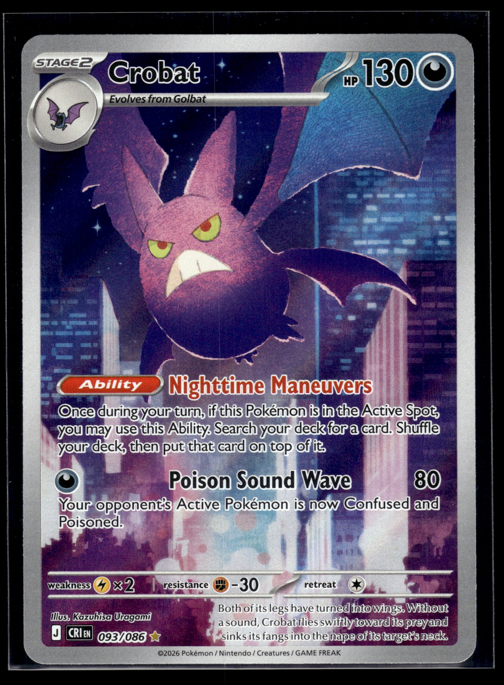 Crobat #093/086 Chaos Rising NM
