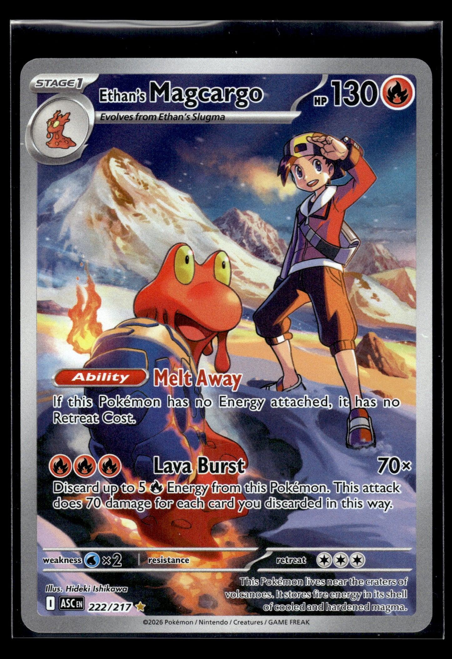 Ethan's Magcargo #222/217 Ascended Heroes NM