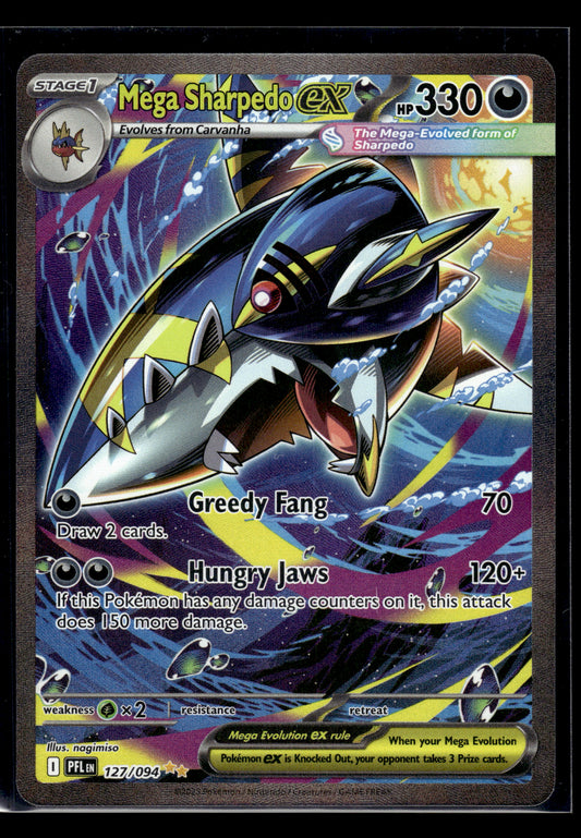 Mega Sharpedo ex #127/094 Phantasmal Flames NM