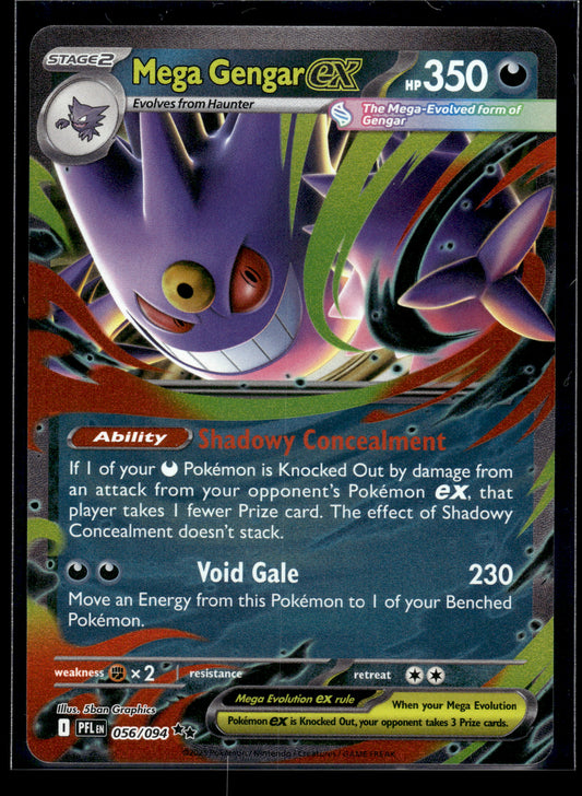 Mega Gengar ex #056/094 Phantasmal Flames NM