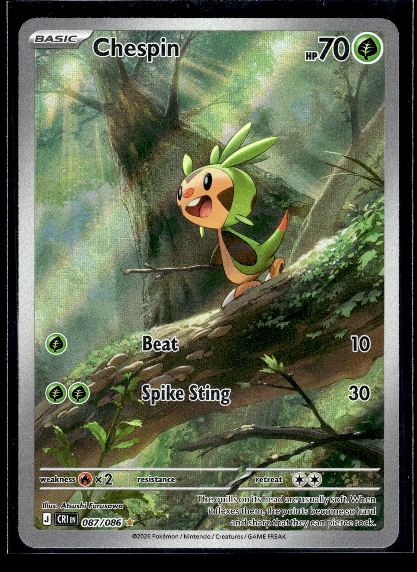 Chespin #087/086 Chaos Rising NM