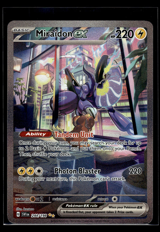 Miraidon ex #244/198 Scarlet & Violet Base Set VLP