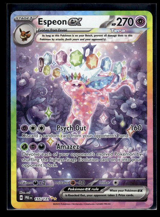 Espeon ex #155/131 Prismatic Evolutions LP