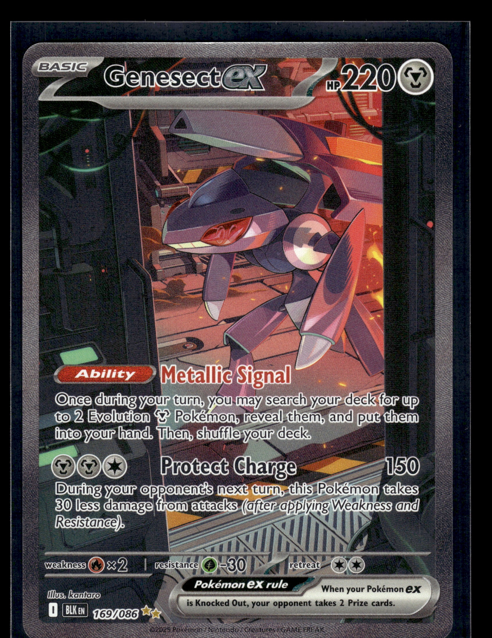 Genesect ex #169/086 Black Bolt NM