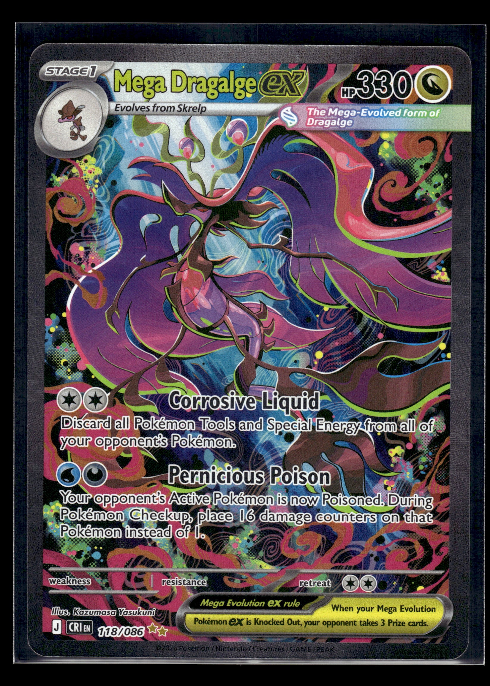 Mega Dragalge ex #118/086 Chaos Rising VLP