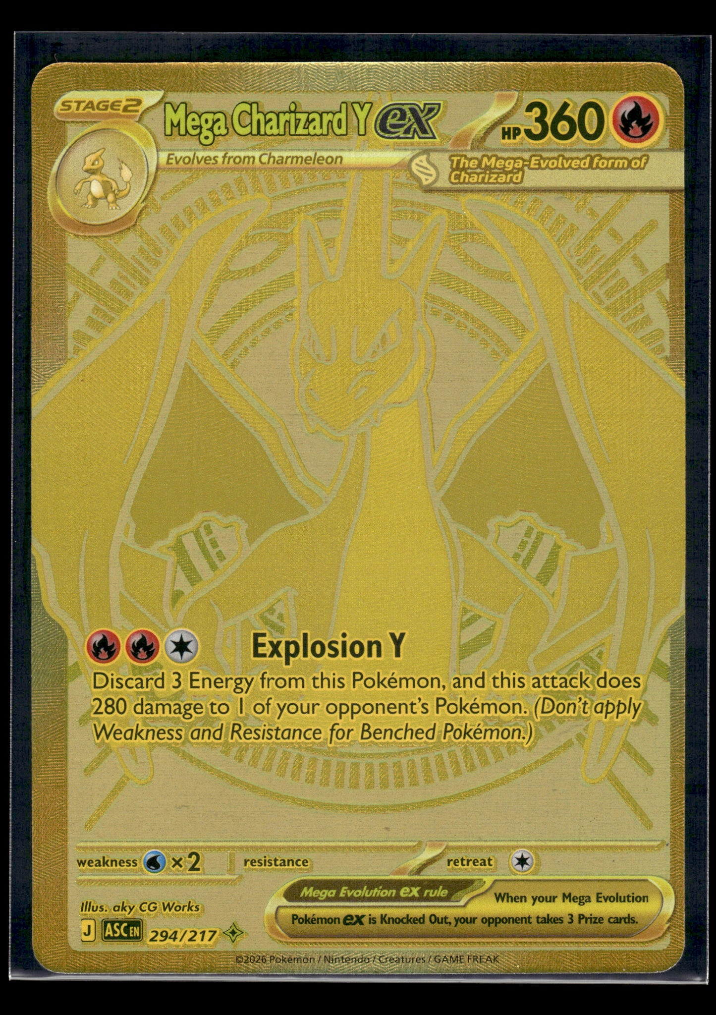 Mega Charizard Y ex #294/217 Ascended Heroes VLP