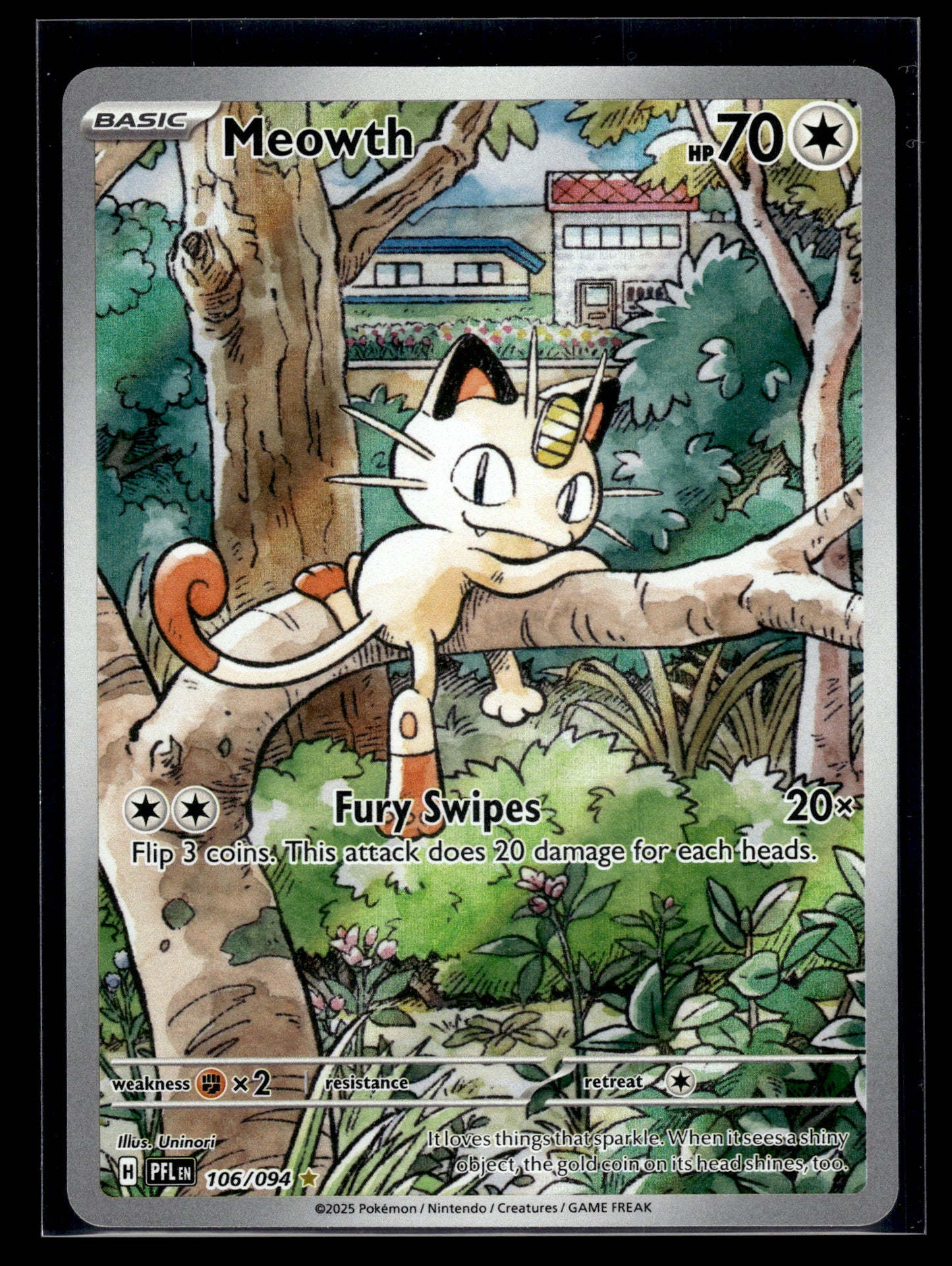 Meowth #106/094 Phantasmal Flames NM