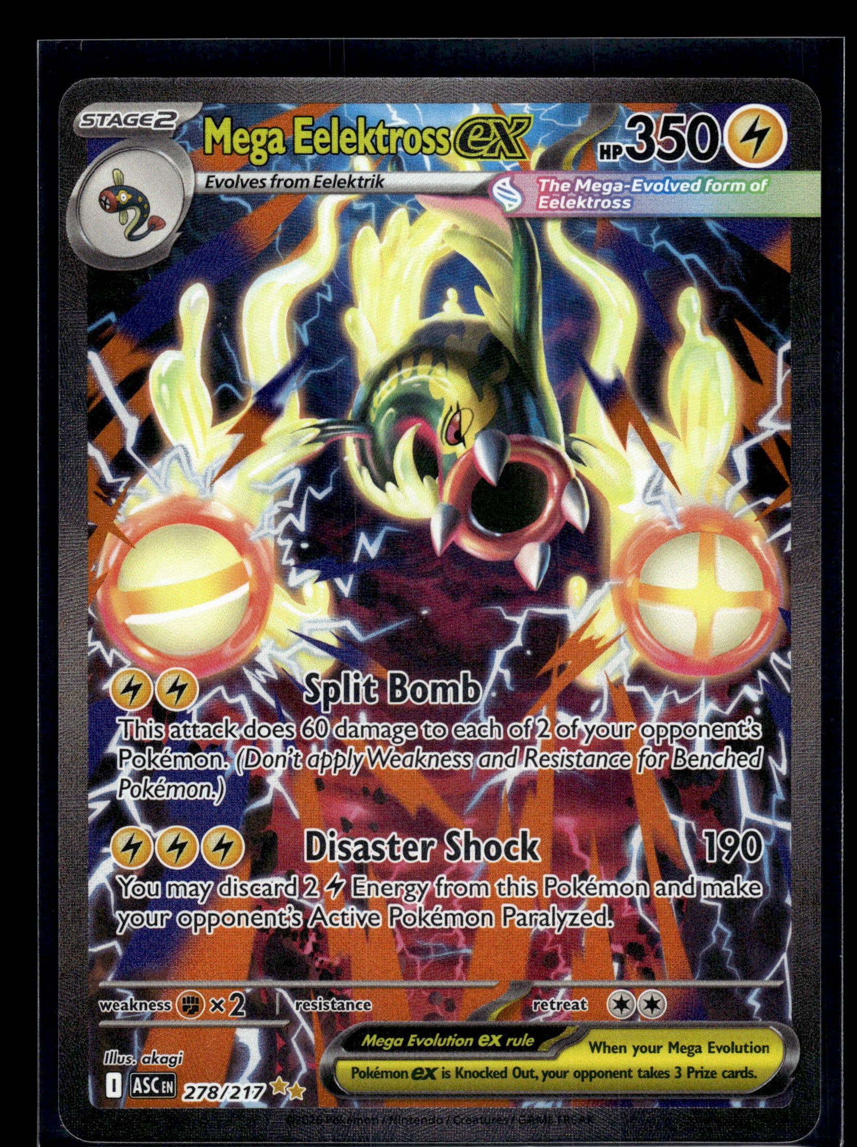 Mega Eelektross ex #278/217 Ascended Heroes VLP