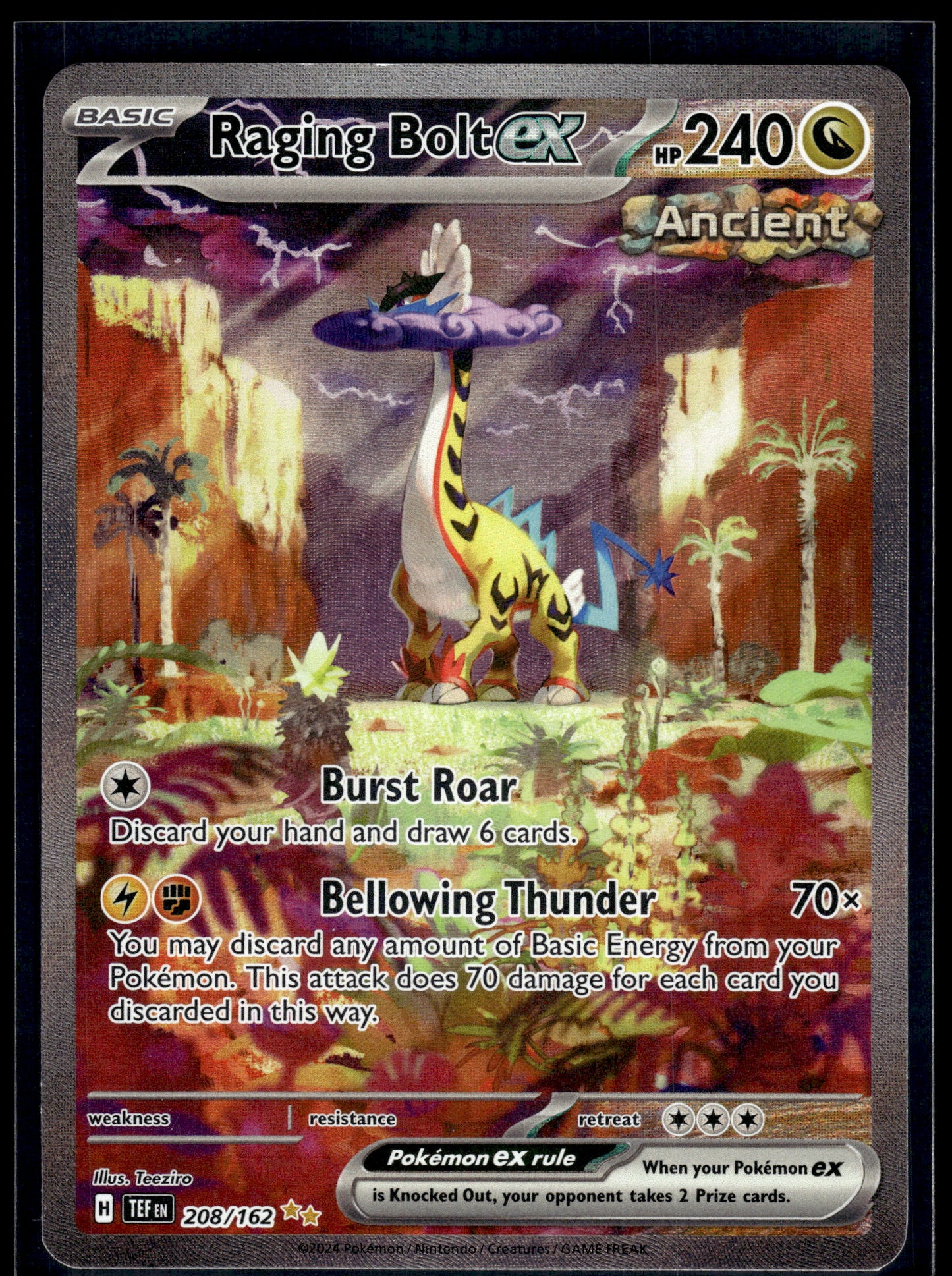 Raging Bolt ex #208/162 Temporal Forces LP