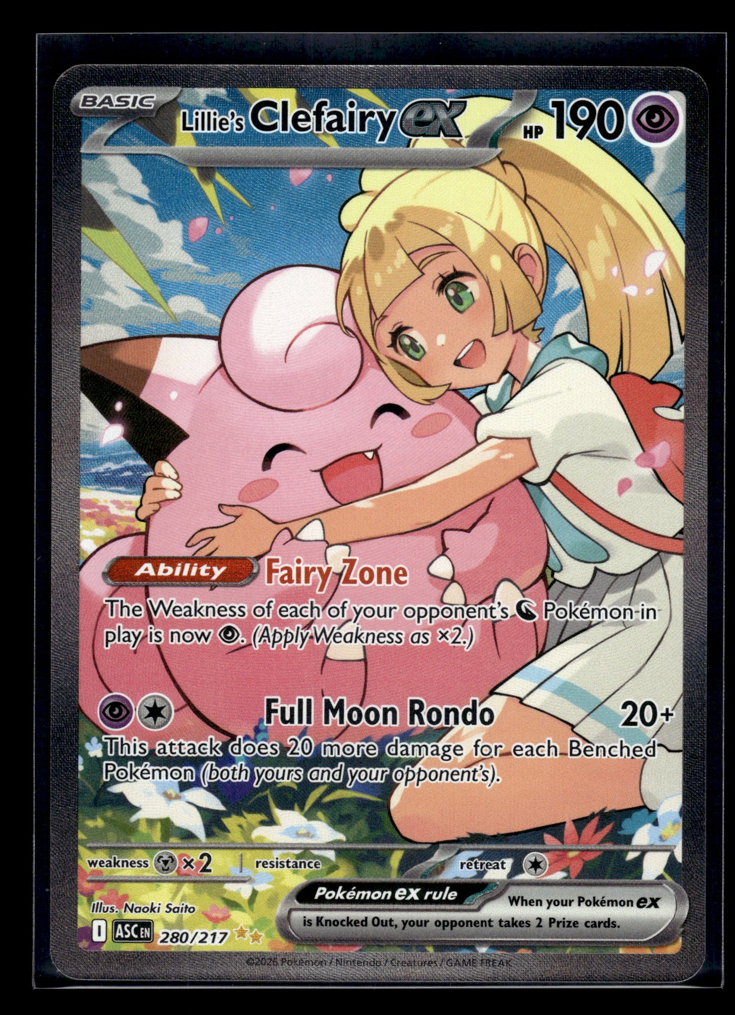 Lillie's Clefairy ex #280/217 Ascended Heroes VLP