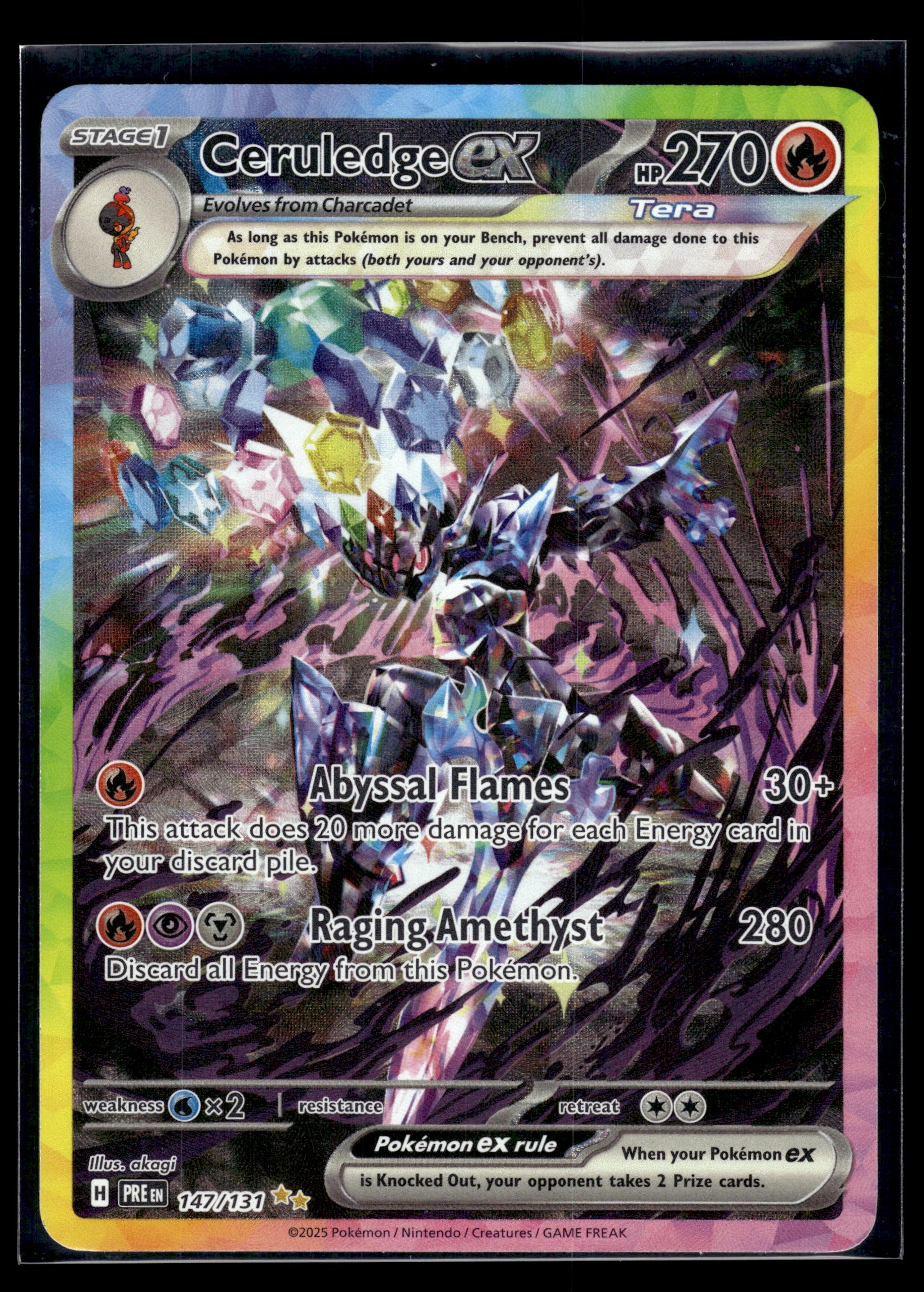 Ceruledge ex #147/131 Prismatic Evolutions LP