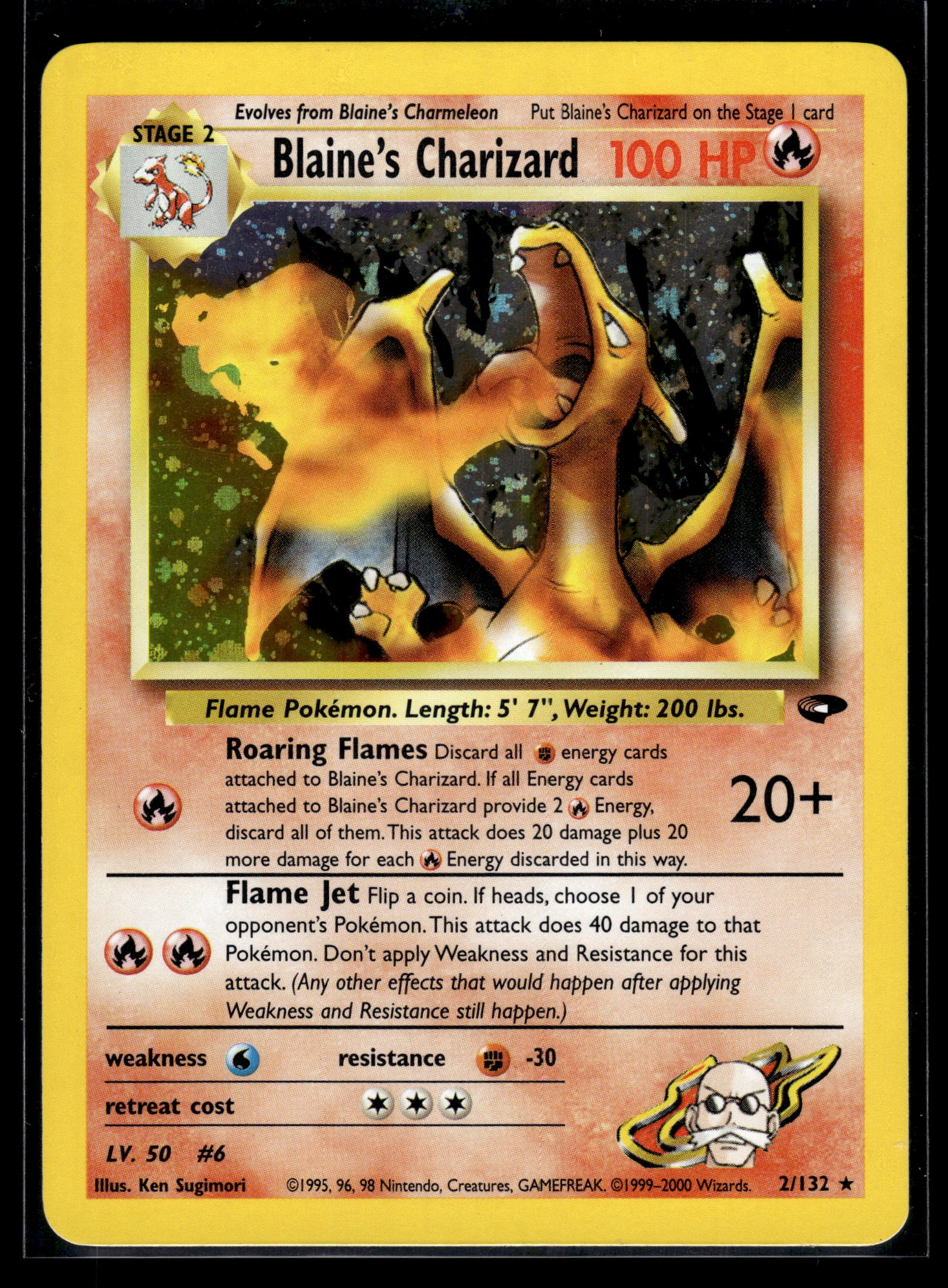 Blaine's Charizard #002/132 Gym Challenge LP