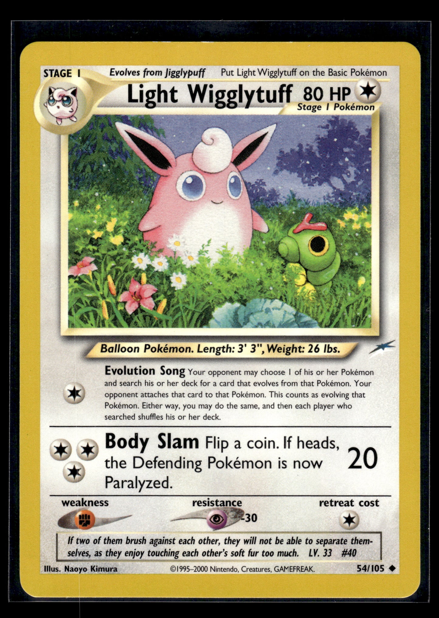 Light Wigglytuff #054/105 Neo Destiny LP