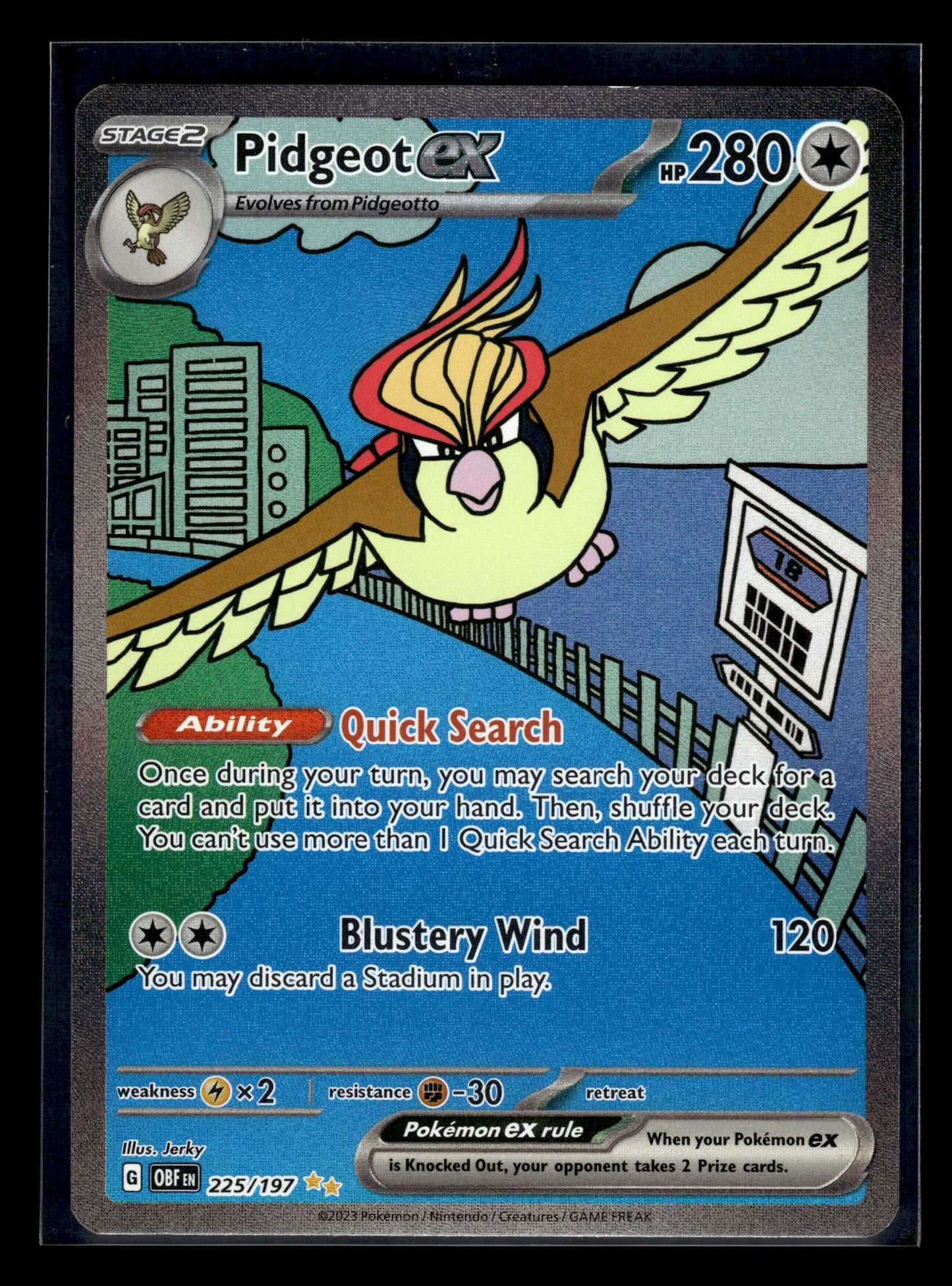 Pidgeot ex #225/197 Obsidian Flames LP